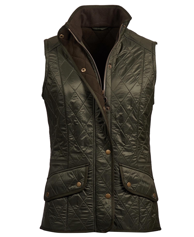 Green Women's Barbour Weste Cavalry Vest | SRZX-09458