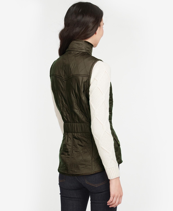 Green Women's Barbour Weste Cavalry Vest | SRZX-09458