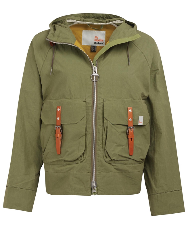 Green Women's Barbour x Ally Capellino Tip Casual Jackets | ZGHT-93215