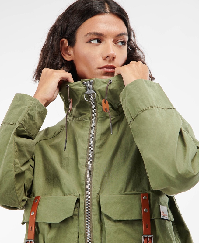 Green Women's Barbour x Ally Capellino Tip Casual Jackets | ZGHT-93215