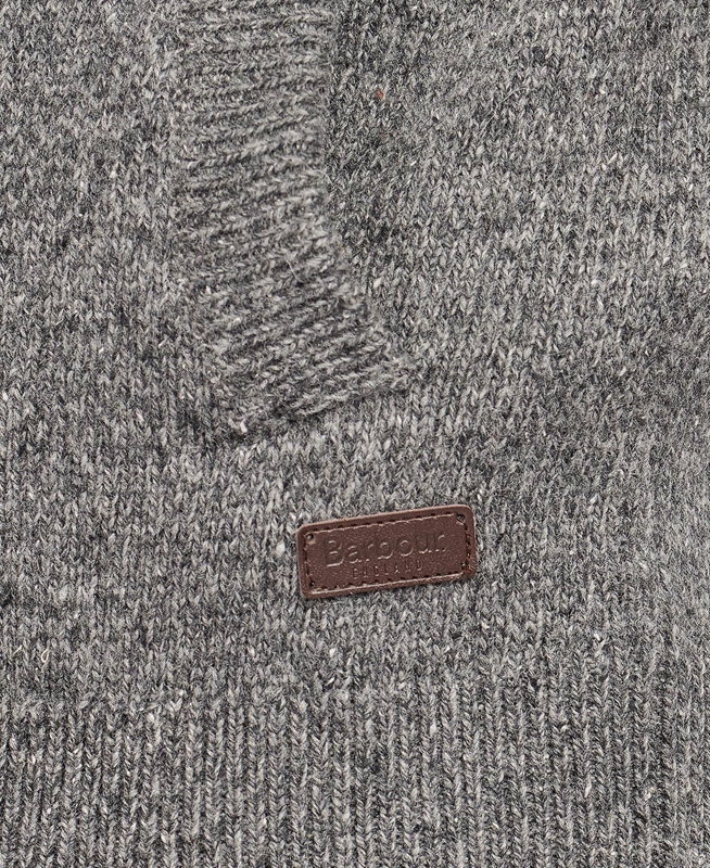 Grey Men's Barbour Essential Cardigan Tisbury Zip Through Sweaters | VHLJ-63950