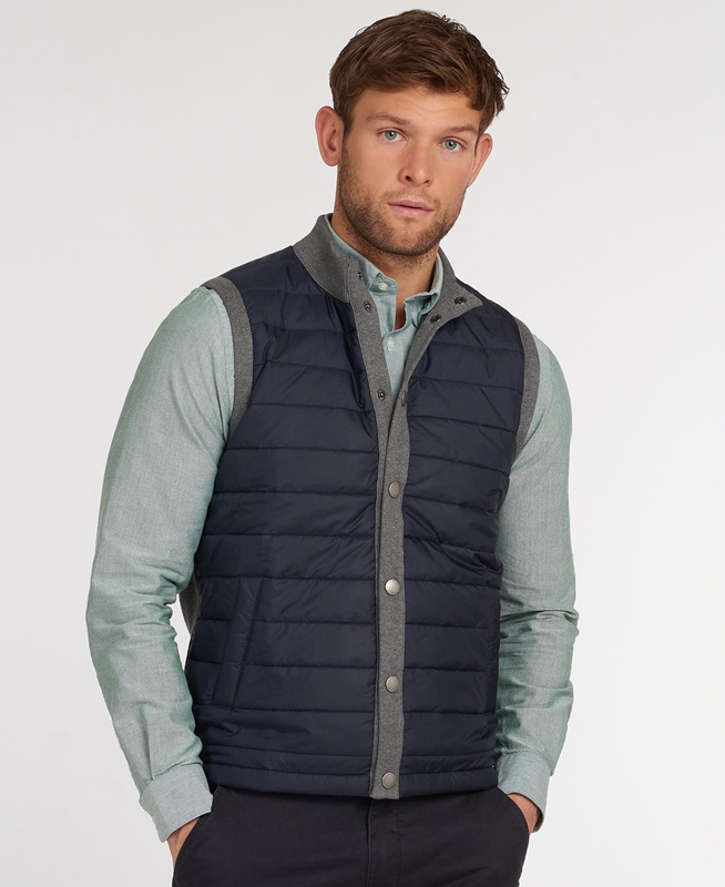 Grey Men\'s Barbour Essential Vest | EOTY-49802