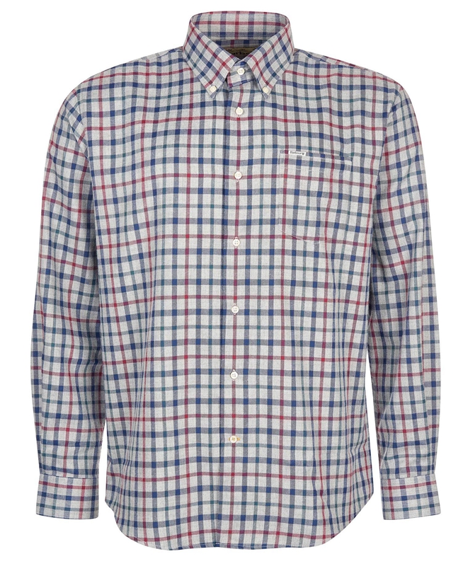 Grey Men's Barbour Hemd Coll Thermo Shirts | MZWY-72601