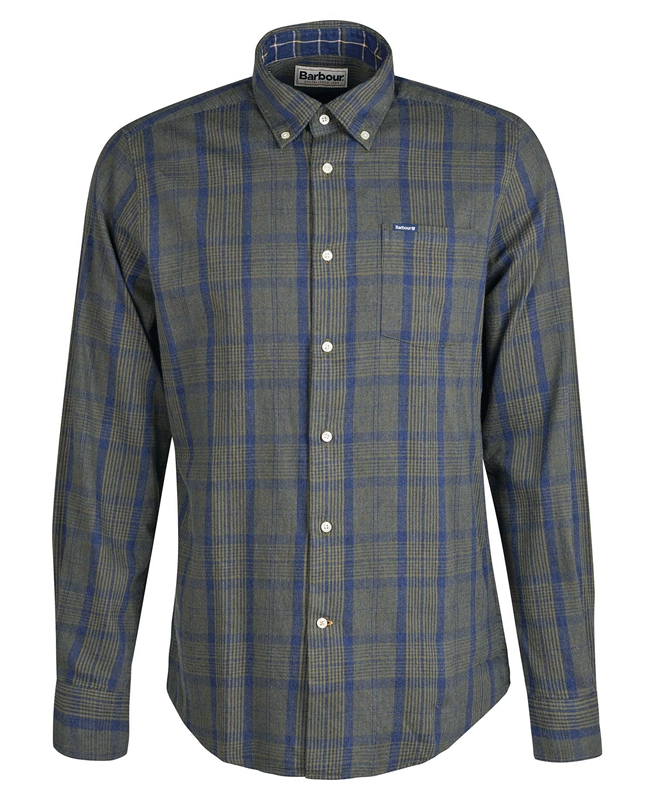 Grey Men's Barbour Inverbeg Tailored Shirts | TWIU-16254