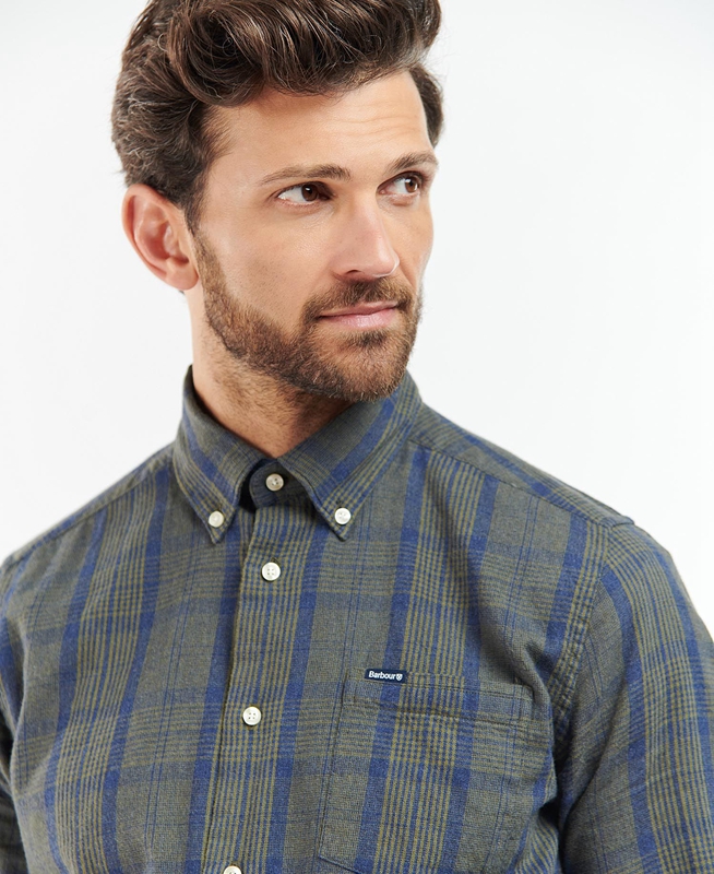 Grey Men's Barbour Inverbeg Tailored Shirts | TWIU-16254