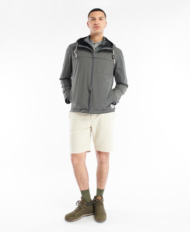 Grey Men's Barbour Selby Showerproof Casual Jackets | FLEI-92861