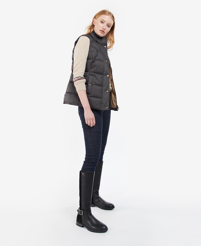 Grey Women's Barbour Foxglove Vest | LJGM-71253