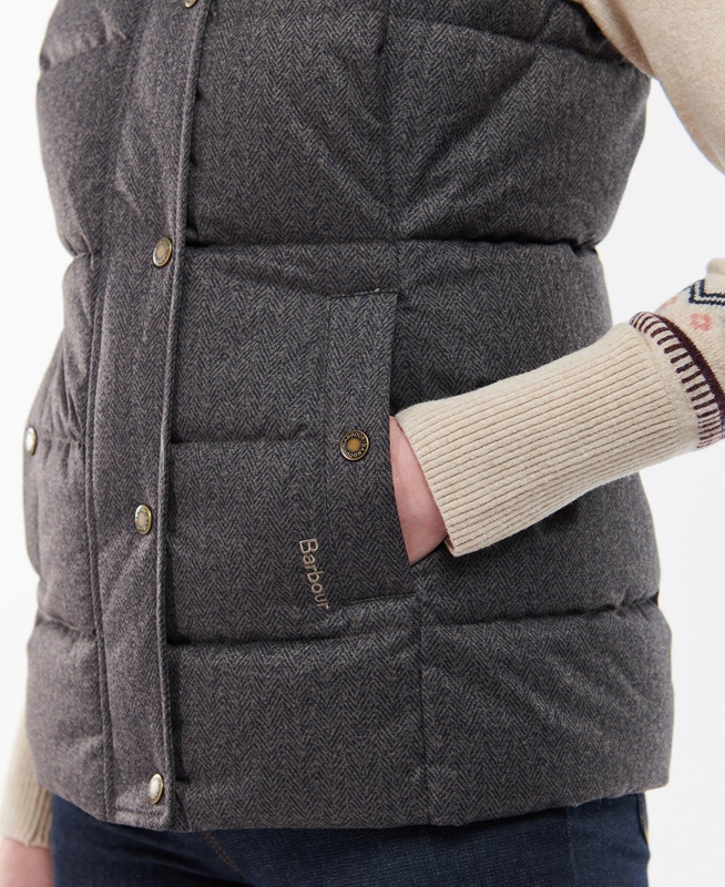 Grey Women's Barbour Foxglove Vest | LJGM-71253