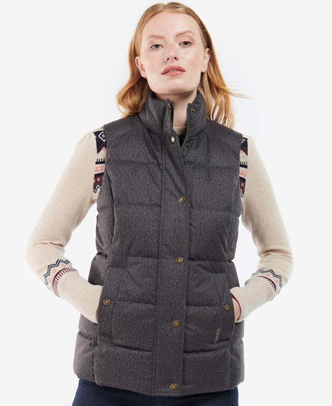 Grey Women\'s Barbour Foxglove Vest | LJGM-71253