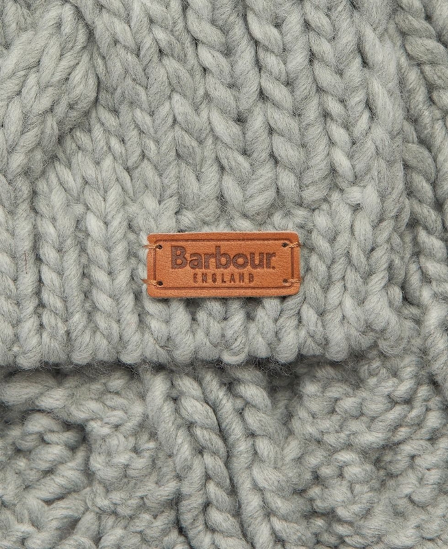 Grey Women's Barbour Penshaw Beanie & Scarf Set Hats | QAGC-73580