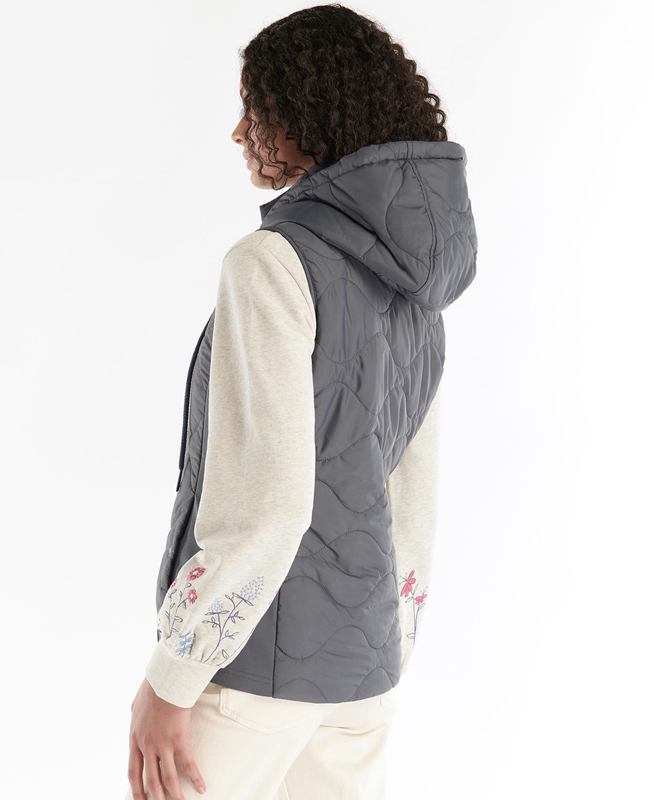 Grey Women's Barbour Thrift Quilted Sweatshirts | KFUX-53074