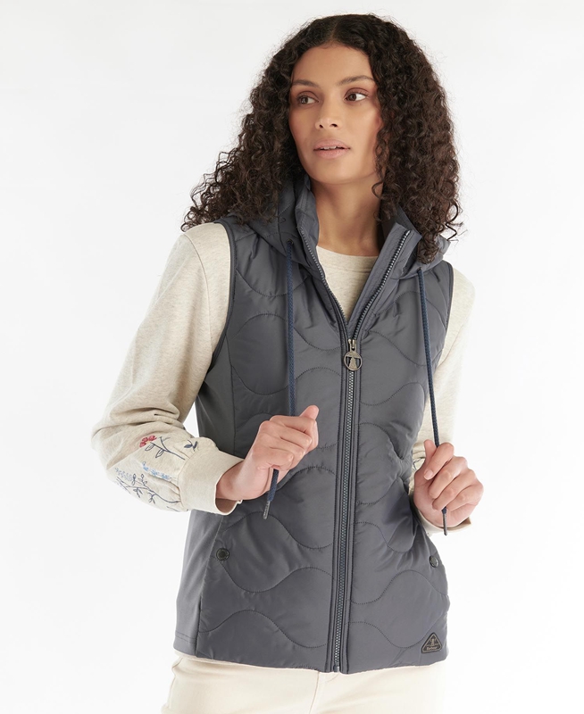 Grey Women's Barbour Thrift Quilted Sweatshirts | KFUX-53074