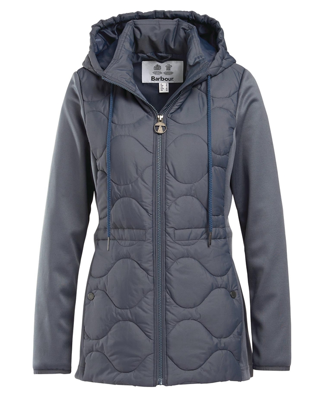 Grey Women's Barbour Willowherb Quilted Sweatshirts | IUDH-06397