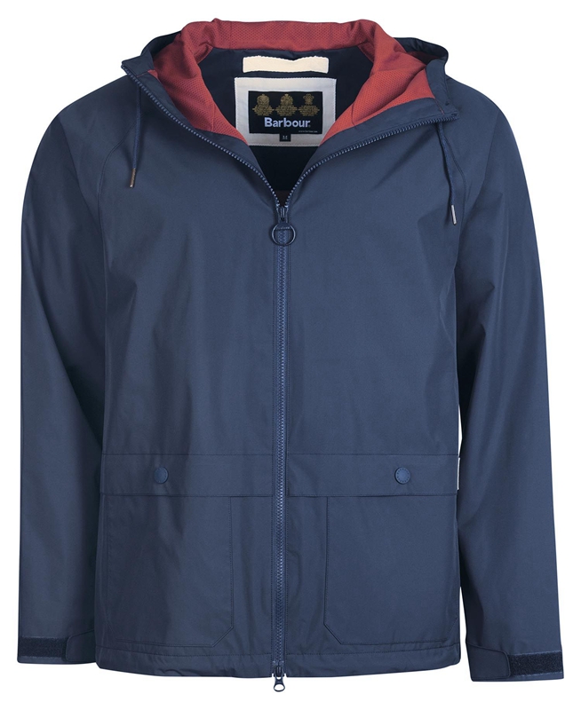 Navy Men's Barbour Begral Showerproof Casual Jackets | JXYT-19350