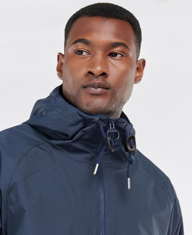 Navy Men's Barbour Begral Showerproof Casual Jackets | JXYT-19350