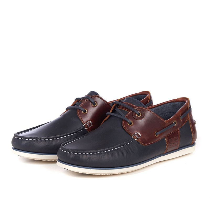 Navy Men's Barbour Capstan Boat Shoes | FUQL-69385