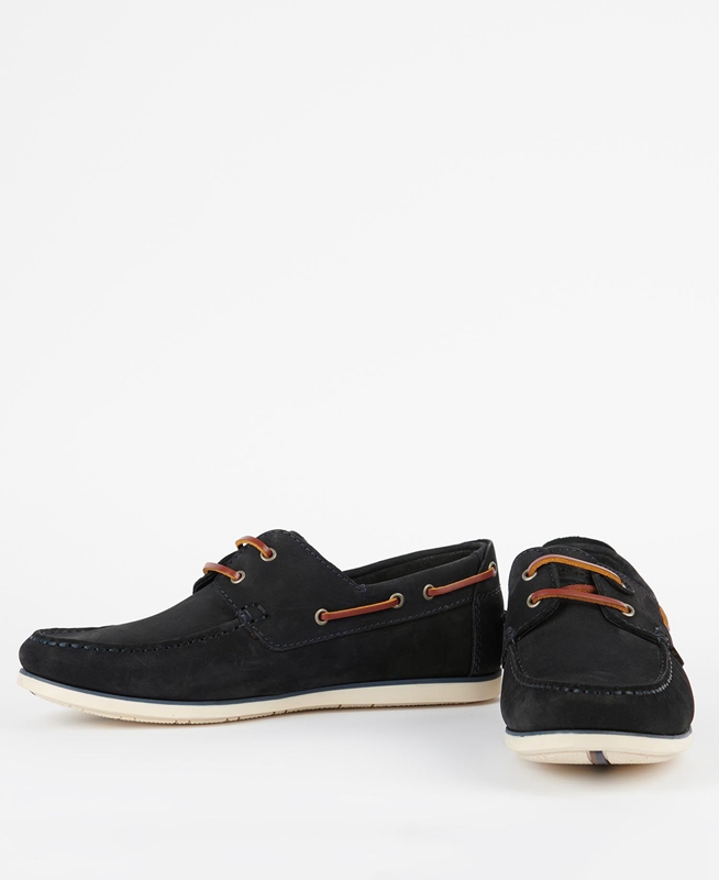 Navy Men's Barbour Capstan Loafers | ORUA-34150