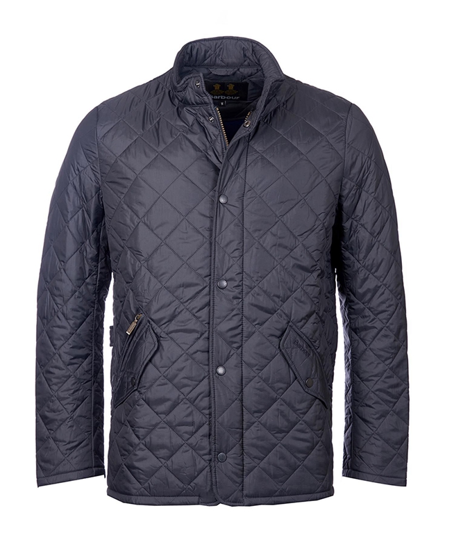 Navy Men's Barbour Flyweight Chelsea Quilted Jackets | ZQLS-12695