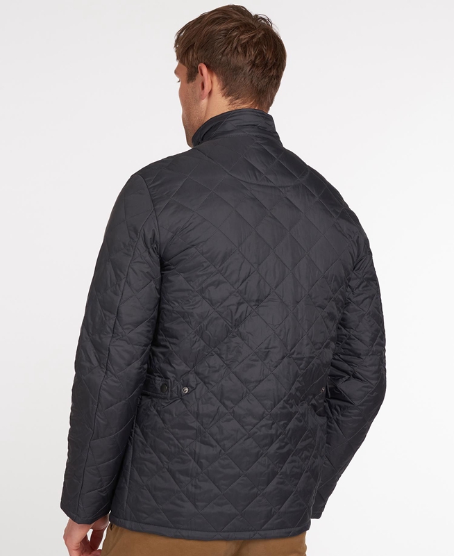 Navy Men's Barbour Flyweight Chelsea Quilted Jackets | ZQLS-12695