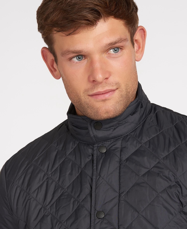 Navy Men's Barbour Flyweight Chelsea Quilted Jackets | ZQLS-12695