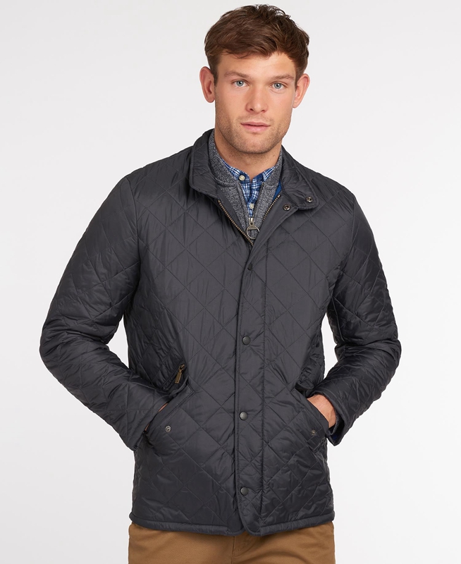 Navy Men\'s Barbour Flyweight Chelsea Quilted Jackets | ZQLS-12695