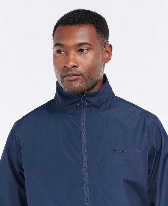 Navy Men's Barbour Korbel Waterproof Jackets | KSNB-89573