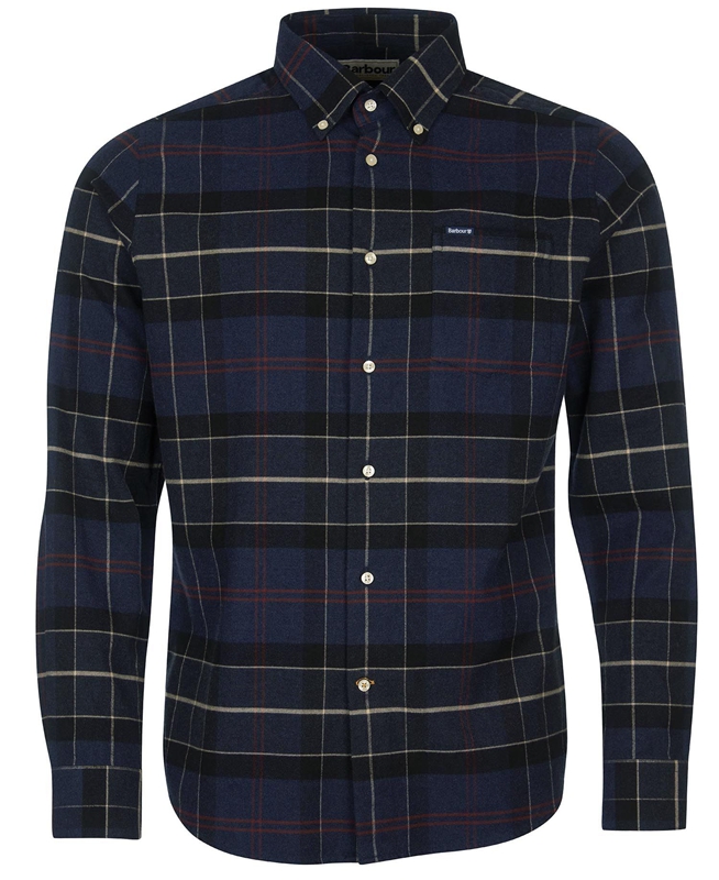 Navy Men's Barbour Lutsleigh Shirts | ICAO-98740