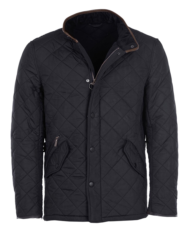 Navy Men's Barbour Powell Quilted Jackets | UMQI-73942