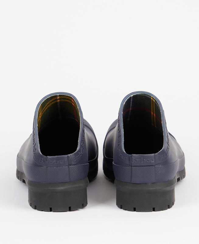 Navy Men's Barbour Quinn Clogs | YRFX-25961