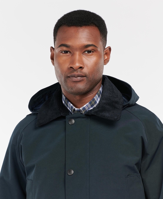 Navy Men's Barbour Rokig Waterproof Jackets | XIZE-31582