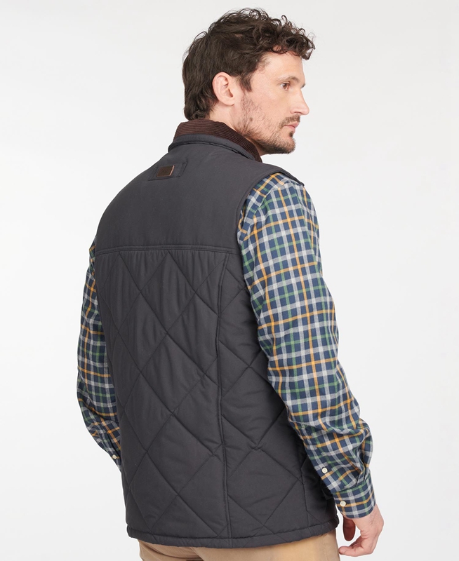 Navy Men's Barbour Winterdale Vest | MOWY-53946