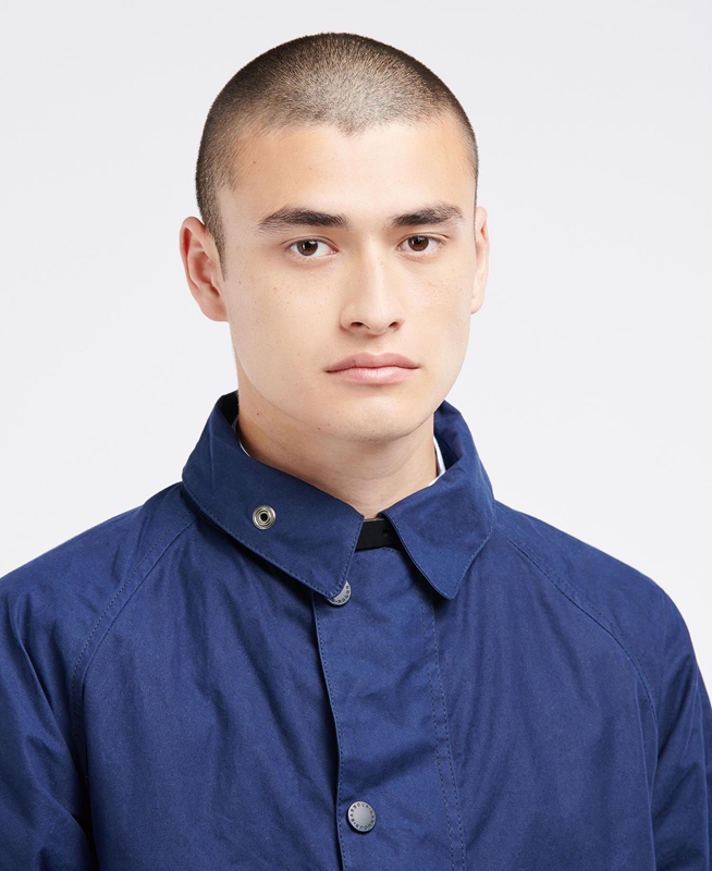 Navy Men's Barbour x Ally Capellino Back Casual Jackets | JSEB-41035