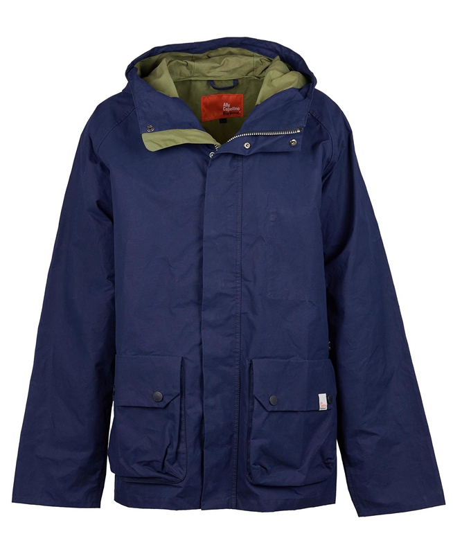 Navy Men's Barbour x Ally Capellino Ernest Casual Jackets | HYDV-37908