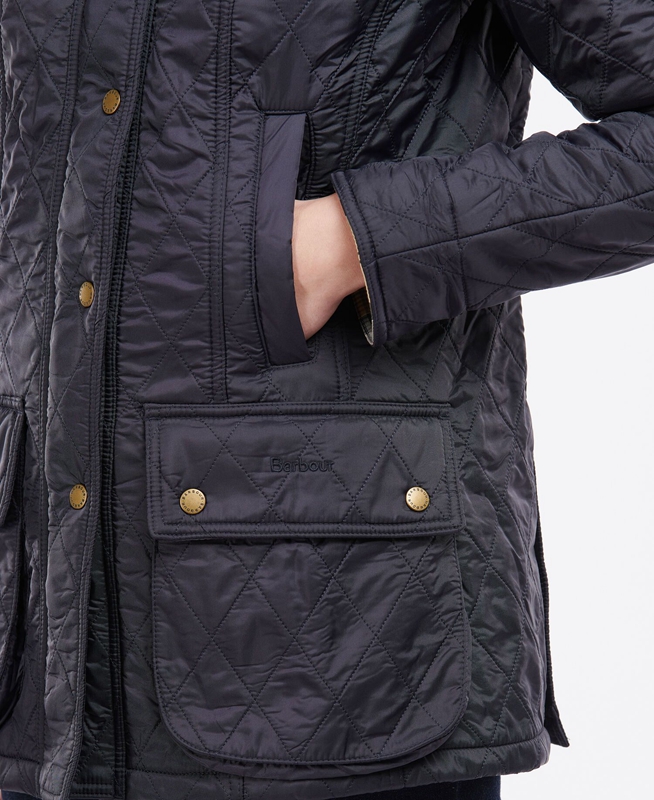 Navy Women's Barbour Beadnell Polarquilt Quilted Jackets | WDZR-96231