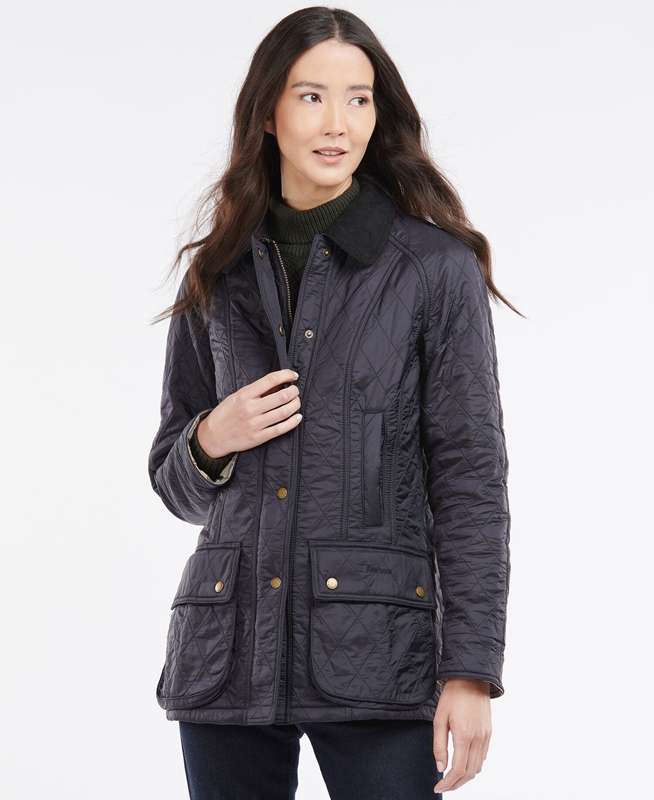 Navy Women\'s Barbour Beadnell Polarquilt Quilted Jackets | WDZR-96231