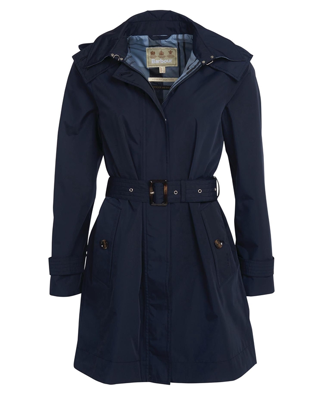 Navy Women's Barbour Beatrice Waterproof Jackets | QLKS-43065