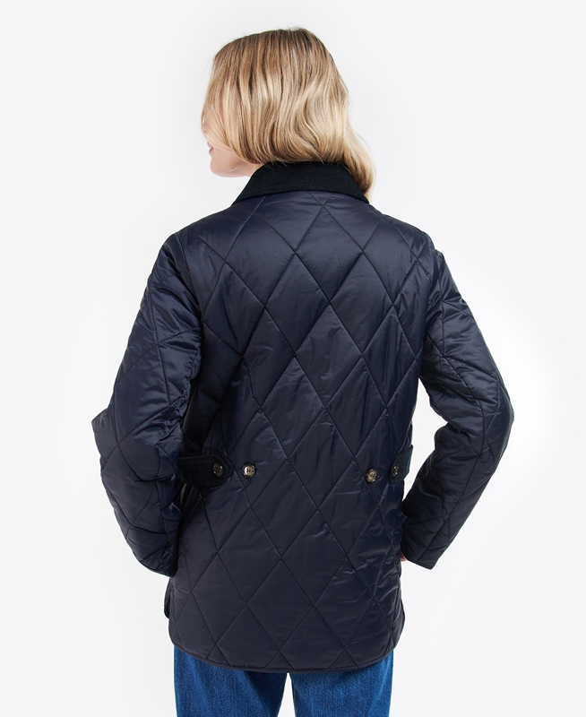 Navy Women's Barbour Bragar Quilted Jackets | PNYD-06341