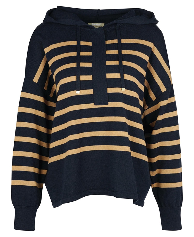 Navy Women's Barbour Odette Knit Sweaters | ZTKG-69125