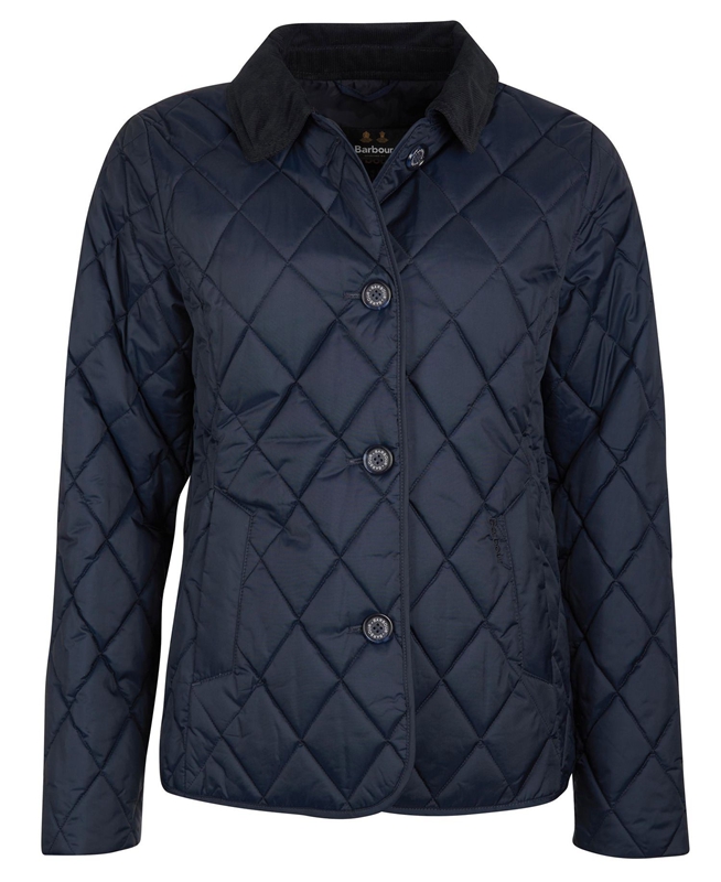 Navy Women's Barbour Omberlsey Quilted Jackets | PKDU-60214