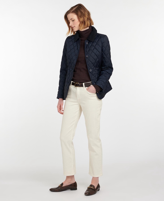 Navy Women's Barbour Omberlsey Quilted Jackets | PKDU-60214