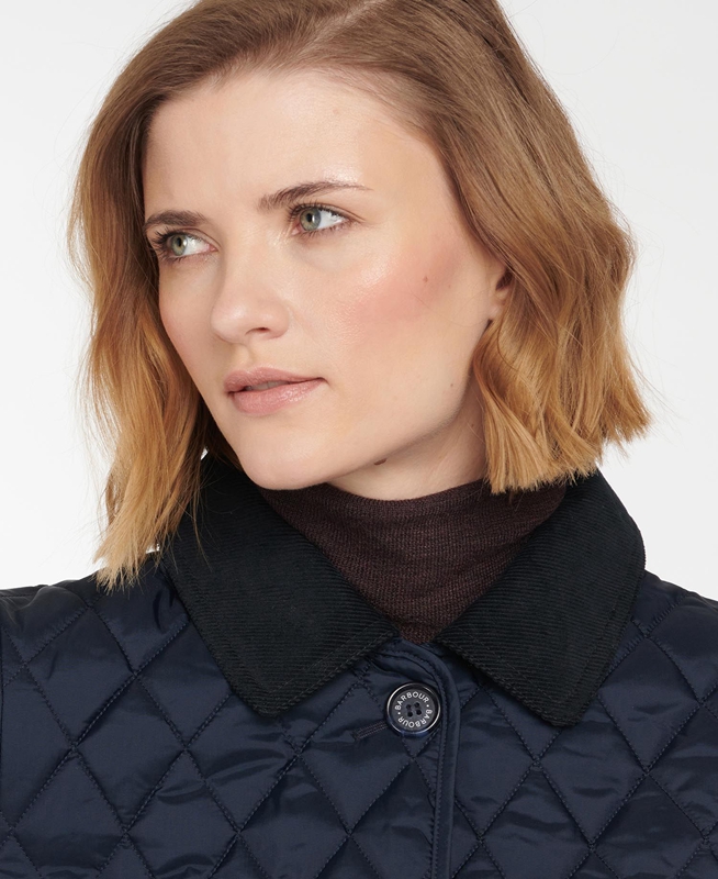 Navy Women's Barbour Omberlsey Quilted Jackets | PKDU-60214