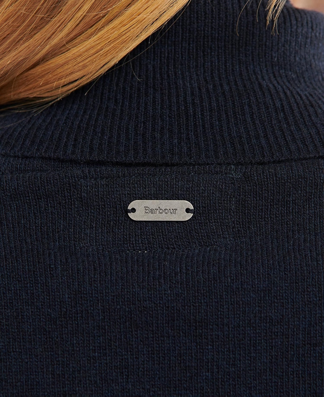 Navy Women's Barbour Pendle Roll-Neck Sweaters | FBRT-69710