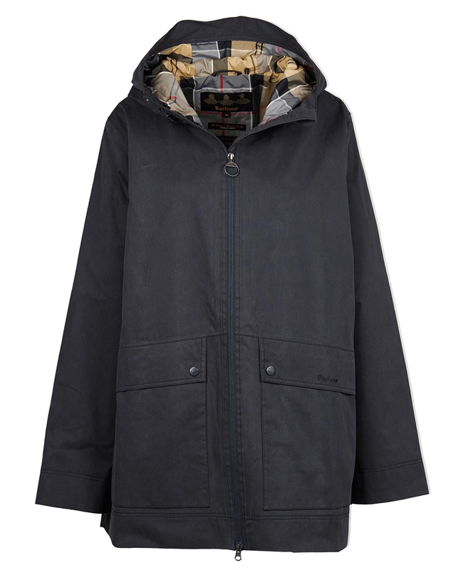 Navy Women's Barbour Plus Armeria Waterproof Jackets | CJFE-07639