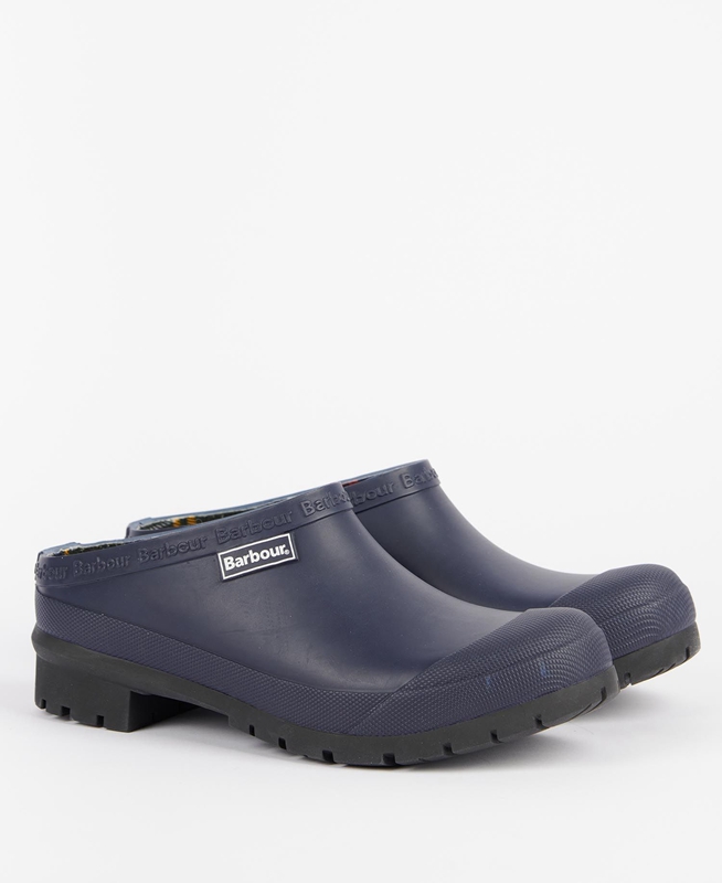 Navy Women's Barbour Quinn Clogs | UZGX-04512