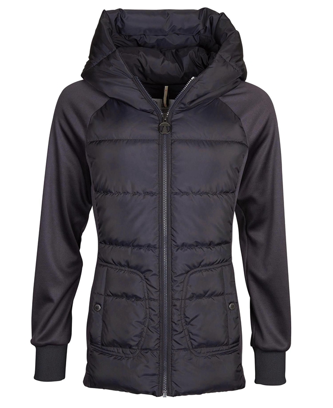 Navy Women's Barbour Reedley Quilted Sweatshirts | QZJY-01284