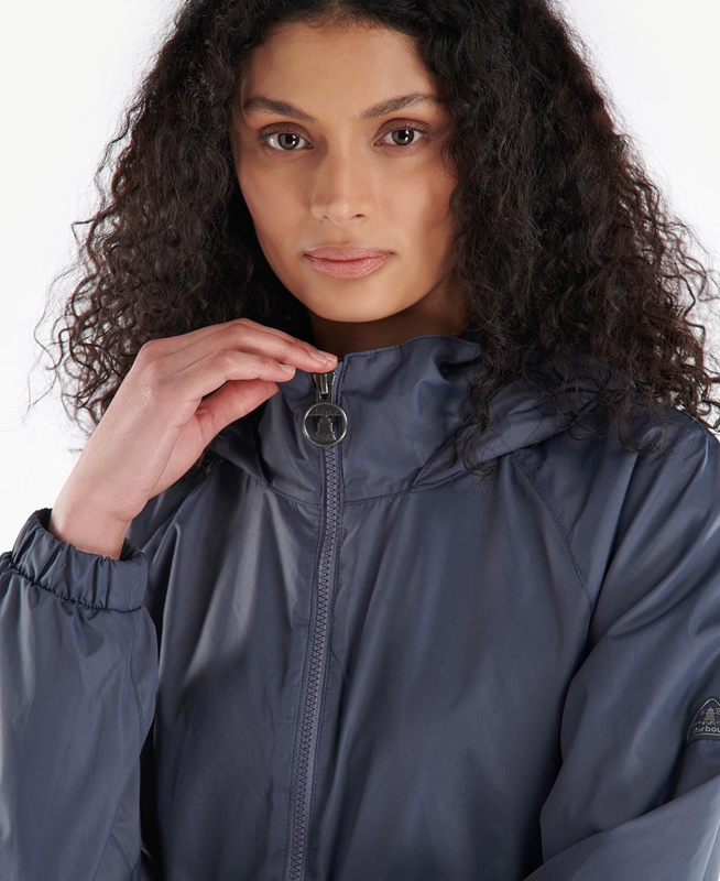 Navy Women's Barbour Sea Daisy Showerproof Casual Jackets | CIQT-97084