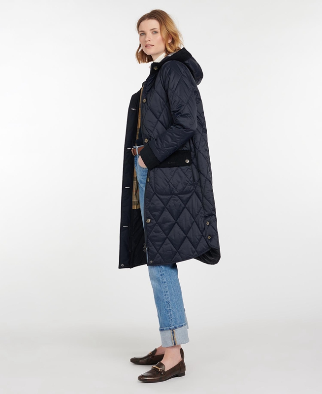 Navy Women's Barbour Steppjacke Mickley Quilted Jackets | WLQY-25468