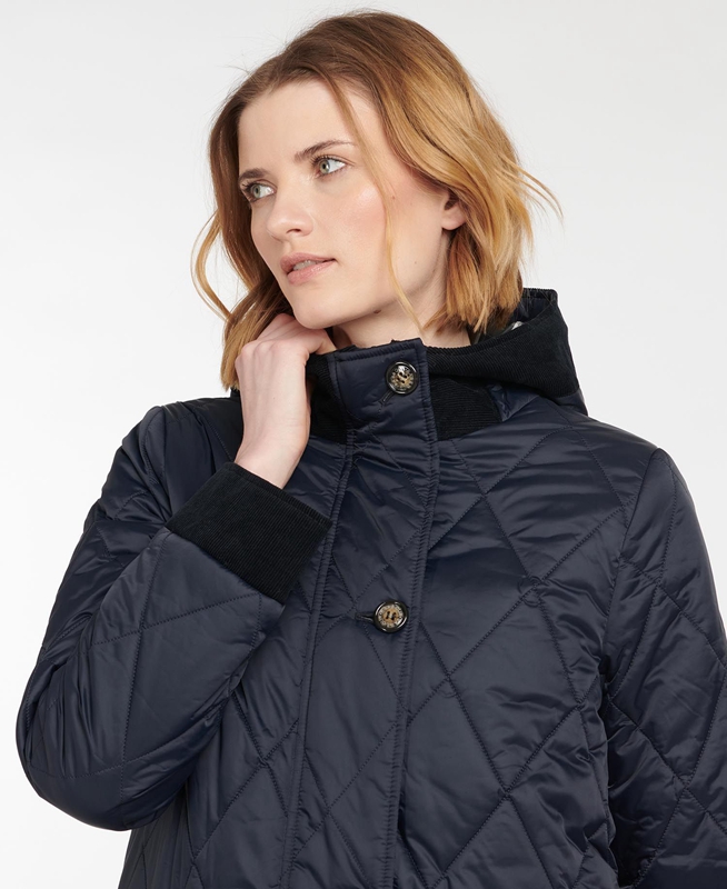 Navy Women's Barbour Steppjacke Mickley Quilted Jackets | WLQY-25468