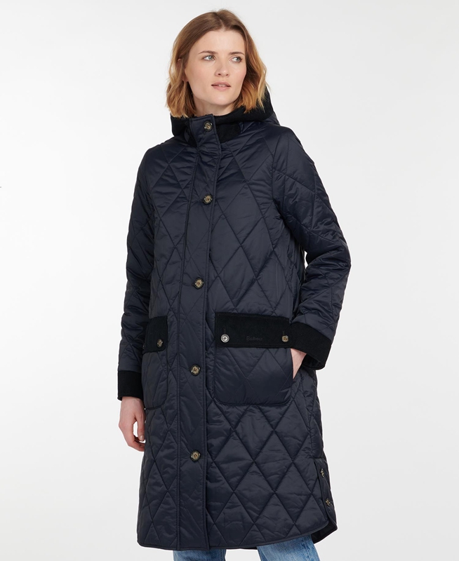 Navy Women's Barbour Steppjacke Mickley Quilted Jackets | WLQY-25468