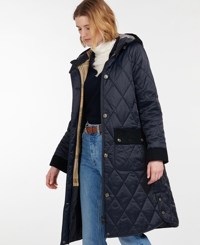 Navy Women\'s Barbour Steppjacke Mickley Quilted Jackets | WLQY-25468